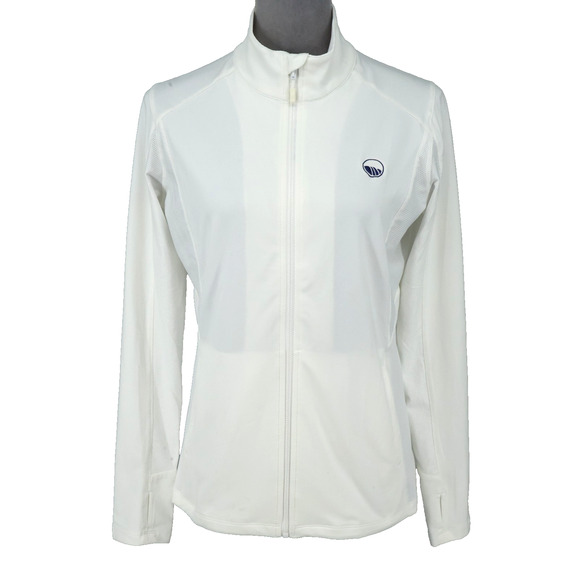 LevelWear Jackets & Blazers - LevelWear Jacket Womens Medium White Zip Thumbholes Golf Exercise The Cliffs
